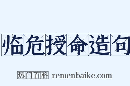 临危授命造句是什么意思的图片